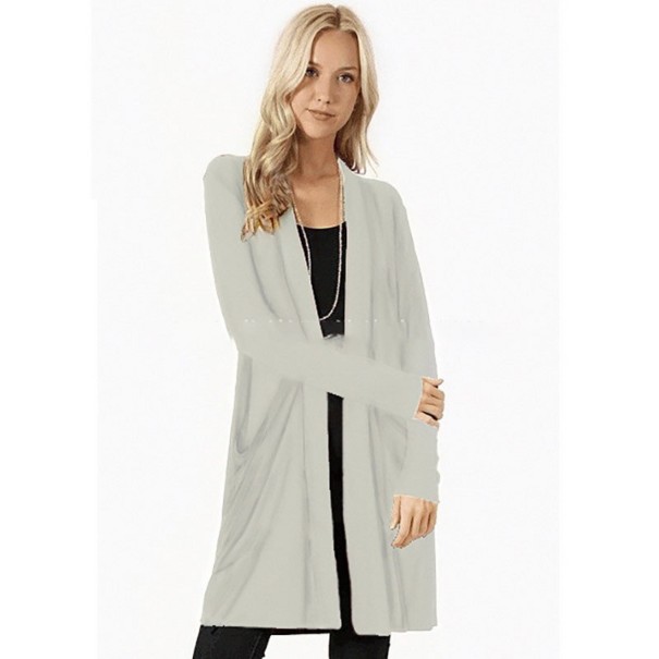 Damen-Cardigan mit Taschen A2195 weiß S