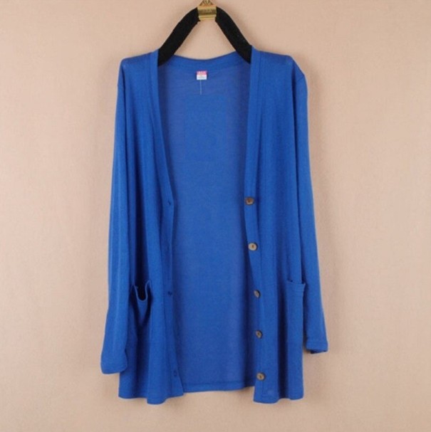 Damen-Cardigan P1893 blau XXL
