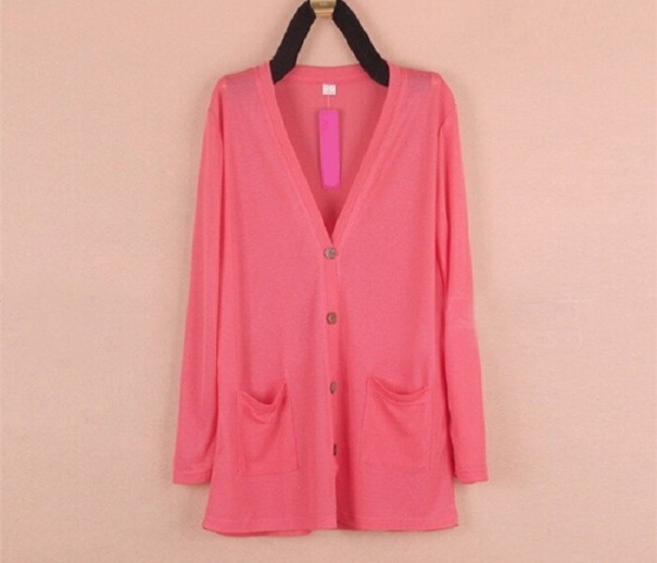 Damen-Cardigan P1893 hellrot L