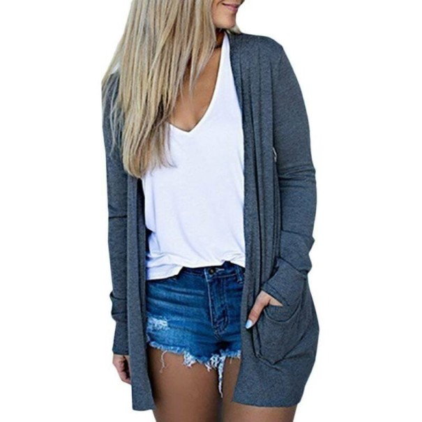 Damen-Cardigan P2094 dunkelgrau XL