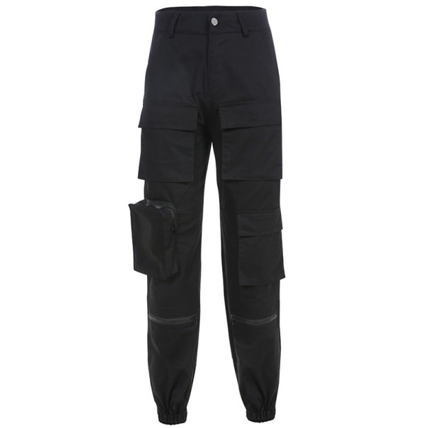 Damen-Cargohose schwarz XS