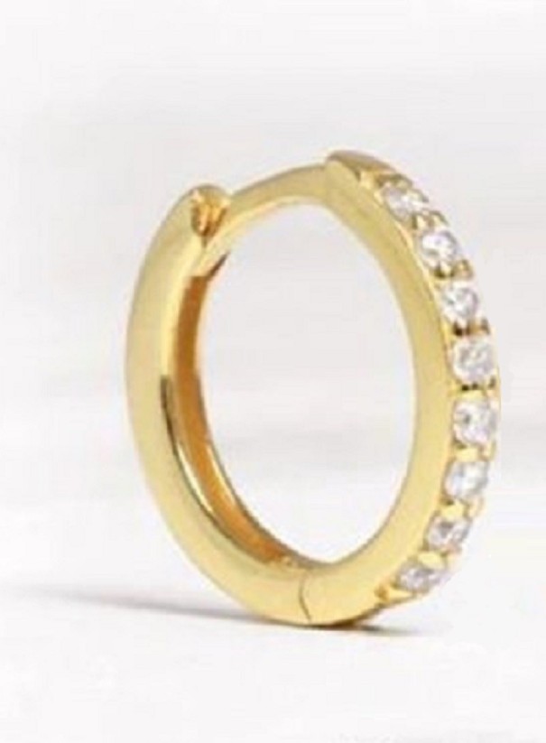 Damen-Creolen G316 golden 8 mm