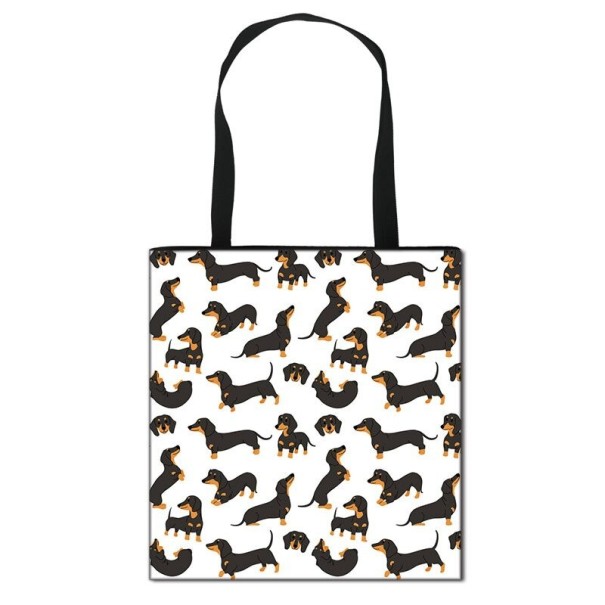 Damen-Dackel-Canvas-Tasche 8