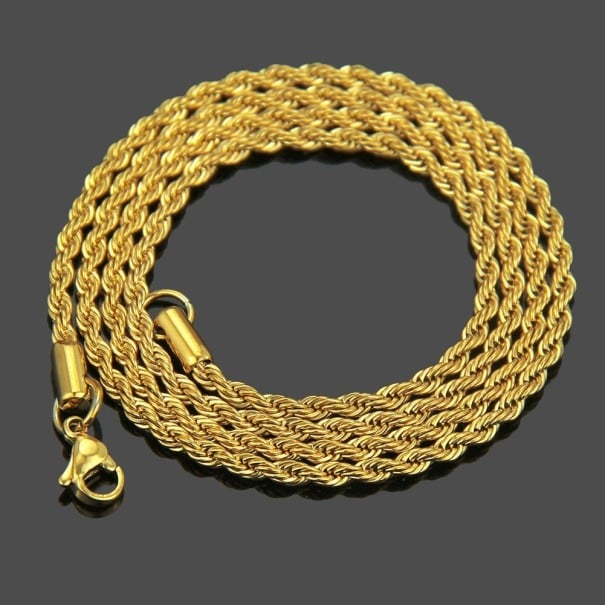 Damen-Drehkette J137 golden 75 cm