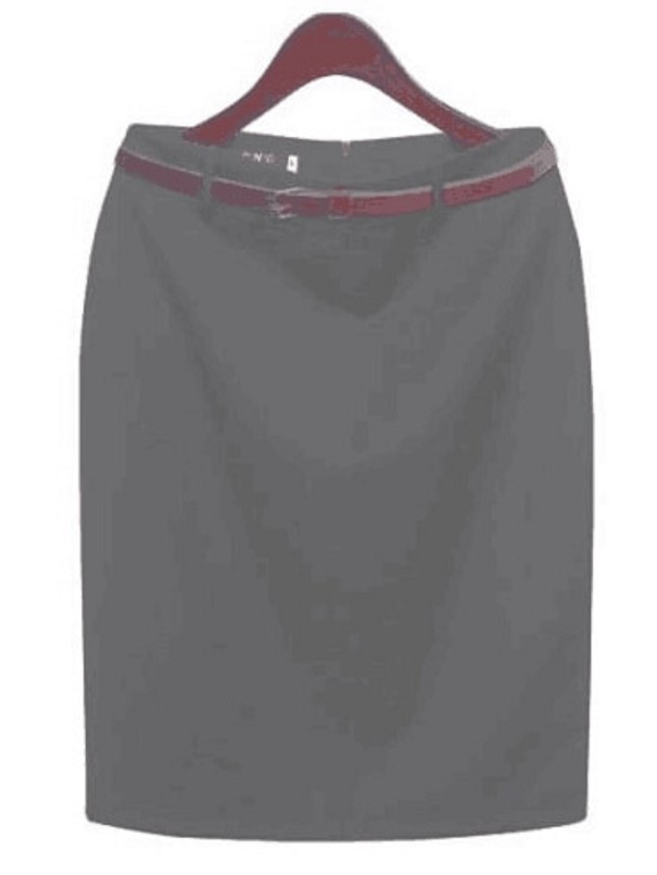 Damen-Etuirock mit Gürtel A1900 grau S