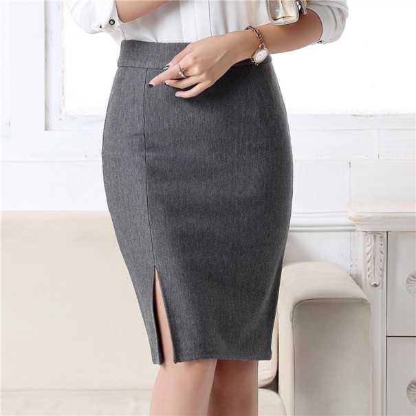 Damen-Etuirock mit Schlitz G62 dunkelgrau S