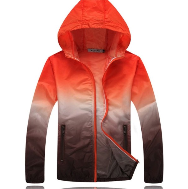 Damen Frühling/Herbst Regenbogenjacke J2327 orange M