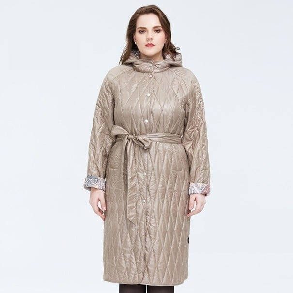 Damen-Frühlings-/Herbstjacke A1879 beige 3XL