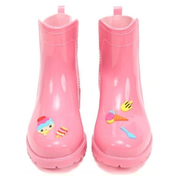 Damen-Gummistiefel mit Eisaufdruck – Pink 36
