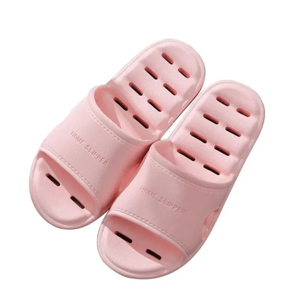 Damen Hausschuhe mit Massagesohle Perforiertes Design Rutschfeste Sohle Atmungsaktive Badezimmerschuhe Wasserablauf Bequeme Hausschuhe rosa 40-41