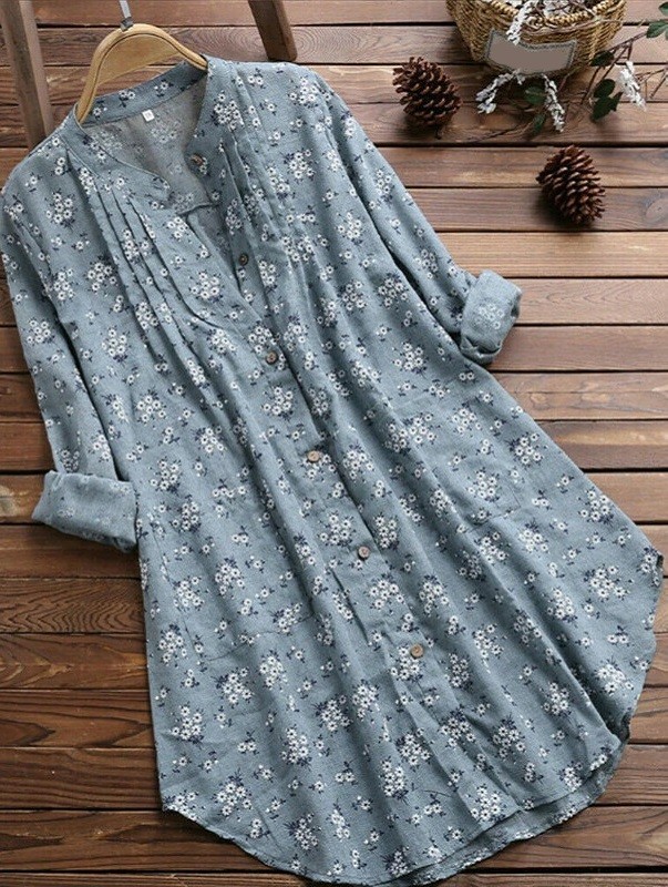 Damen-Hemdkleid P691 armeegrün L