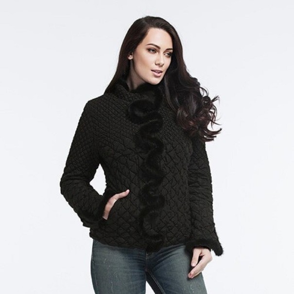 Damen Herbstjacke A1876 schwarz 3XL