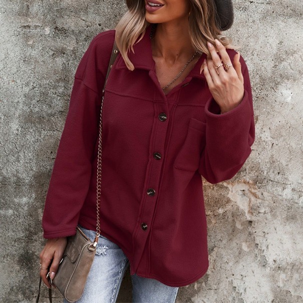 Damen Herbstjacke P2347 weinrot S