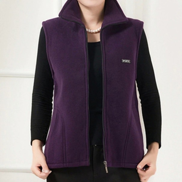 Damen-Herbstweste P1346 dunkelviolett XXL