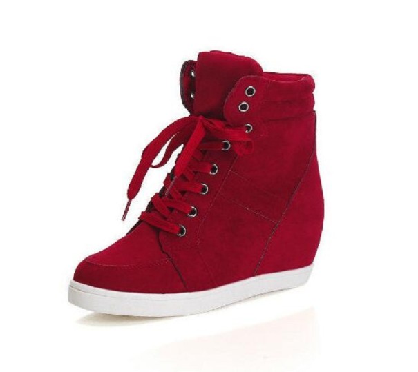 Damen-High-Top-Wildledersneaker J1188 rot 37