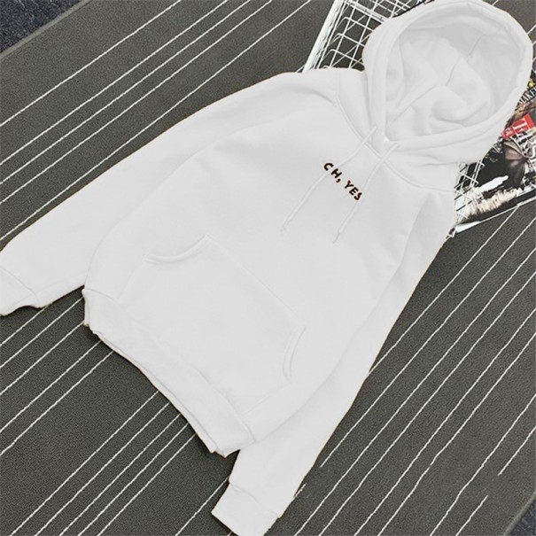 Damen-Hoodie OH YES weiß S