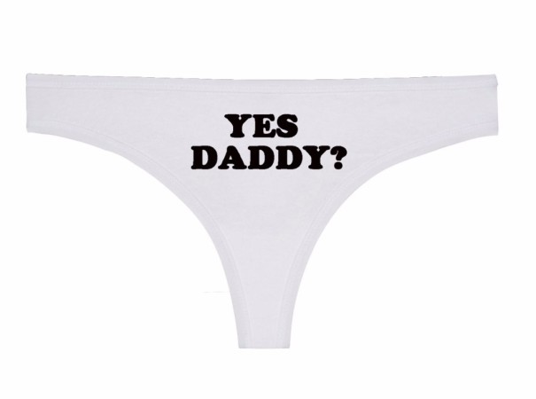 Damen-Höschen – Yes Daddy? weiß XS