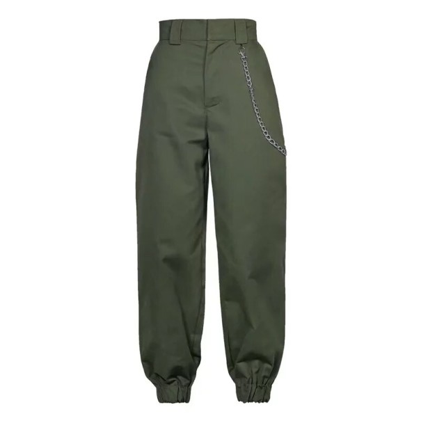 Damen-Jogginghose mit Kette armeegrün M