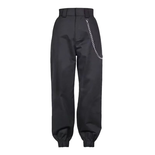 Damen-Jogginghose mit Kette schwarz XS