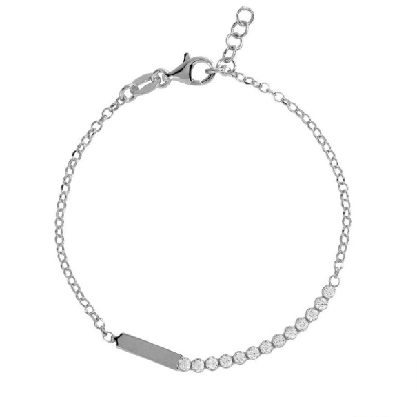 Damen-Kettenarmband H85 silbern 2