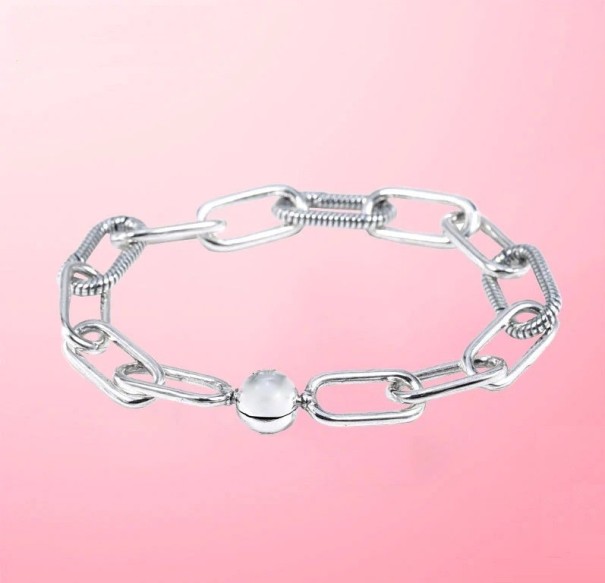 Damen-Kettenarmband mit einer Perle 14 cm