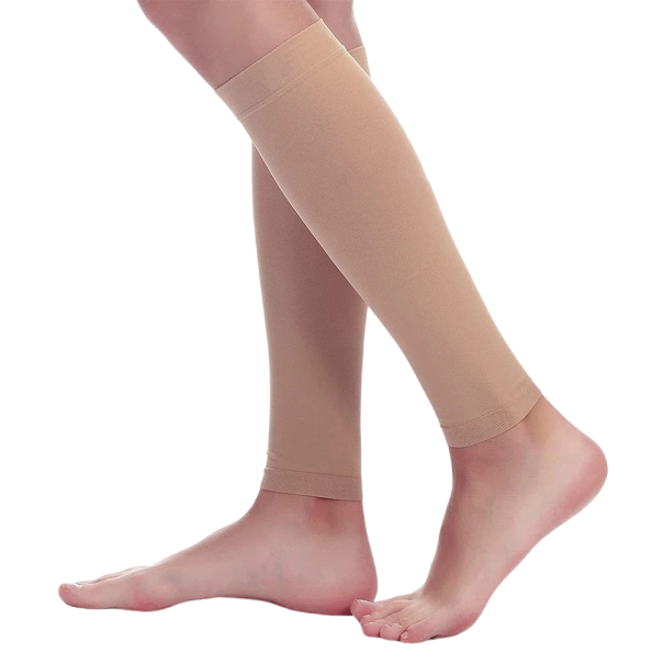 Damen Kompressionsstrümpfe No Toes Kompressions-Kniestrümpfe Anti-Krampfader-Kompressionsstrümpfe V312 beige M