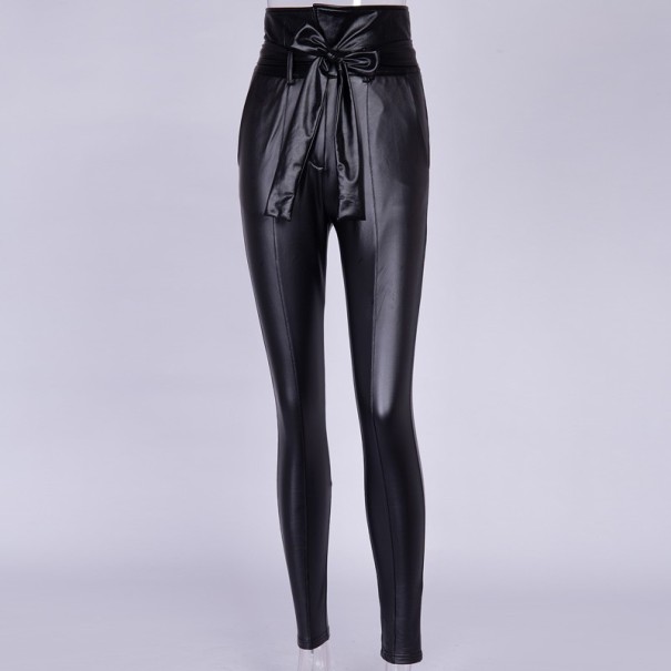 Damen-Kunstlederhose A77 schwarz XS