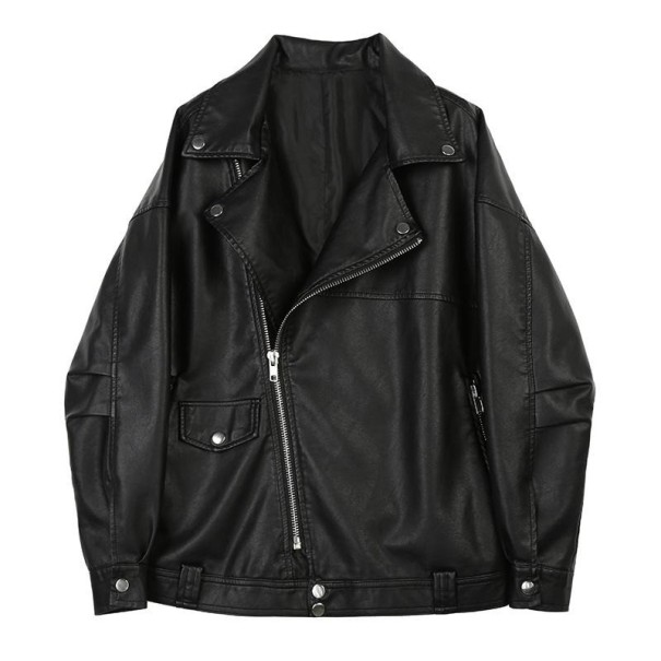 Damen-Kunstlederjacke A1828 schwarz XS