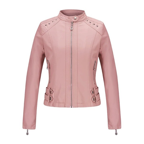 Damen-Kunstlederjacke P1541 rosa XL