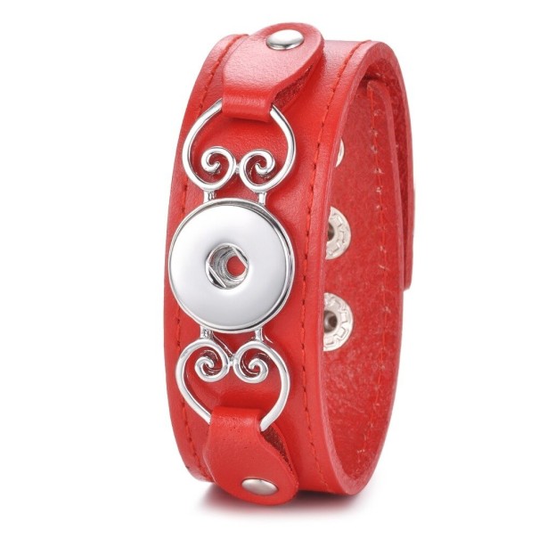 Damen-Lederarmband H671 rot