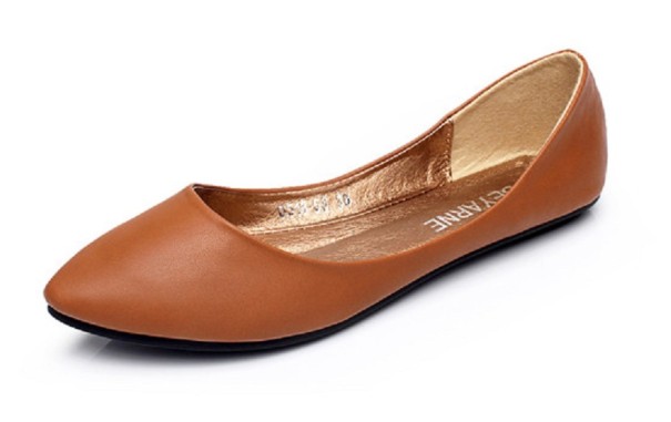 Damen-Lederballerinas Erin J1113 braun 36