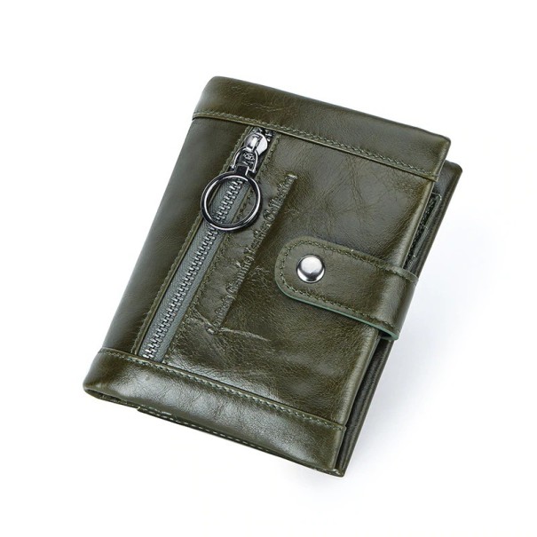 Damen-Lederbrieftasche M332 oliv S