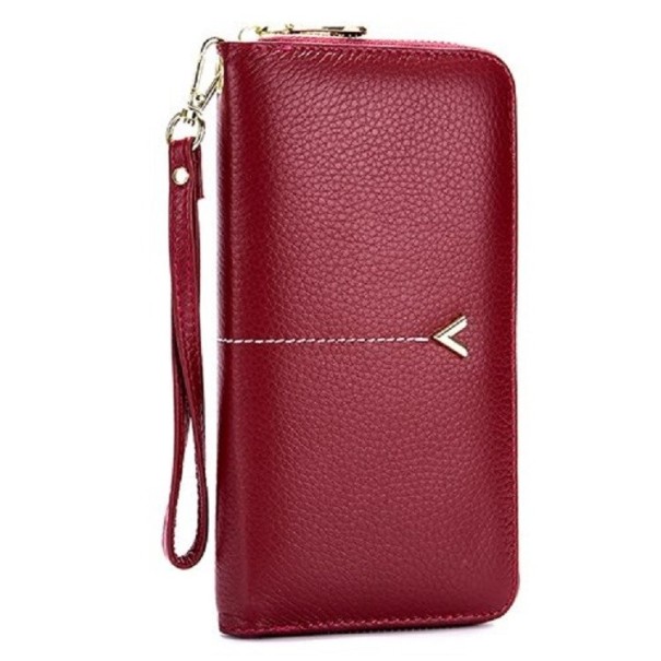 Damen-Lederbrieftasche M372 weinrot
