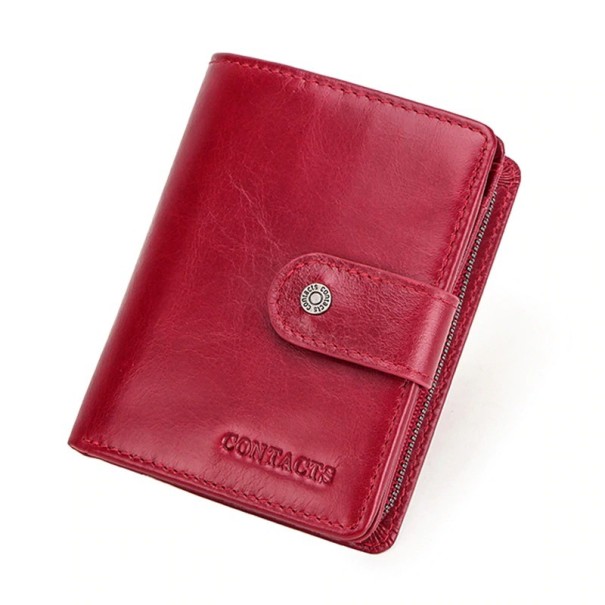 Damen-Ledergeldbörse klein M148 rot