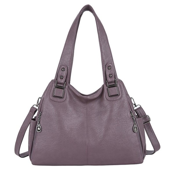 Damen-Lederhandtasche M1075 hellviolett