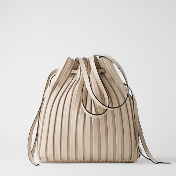 Damen-Lederhandtasche M1093 beige