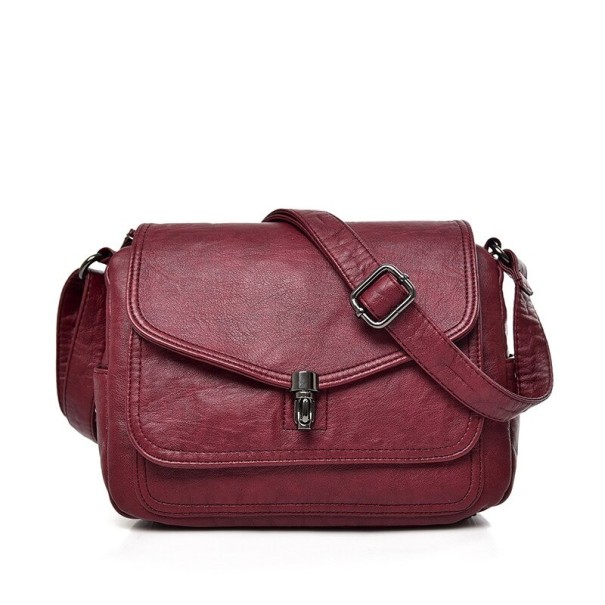 Damen-Lederhandtasche M1112 weinrot