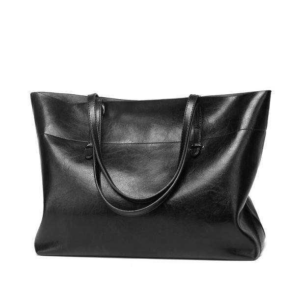 Damen-Lederhandtasche M1160 schwarz