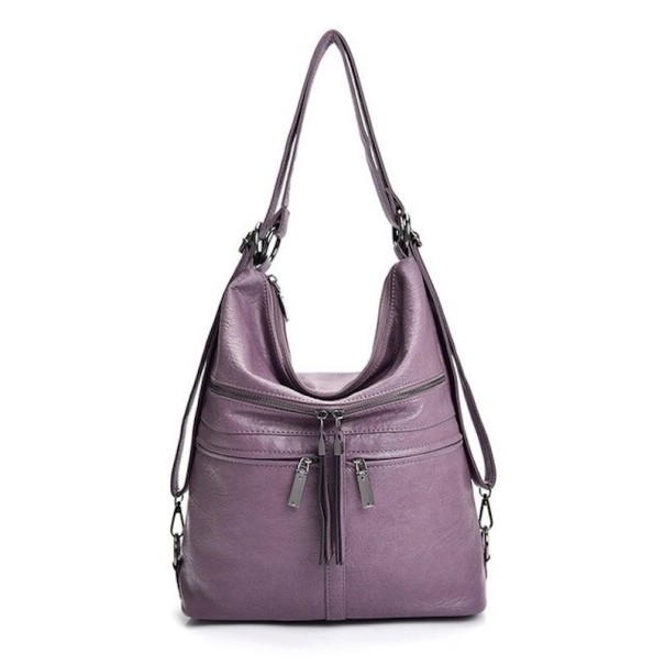 Damen-Lederhandtasche M1242 hellviolett