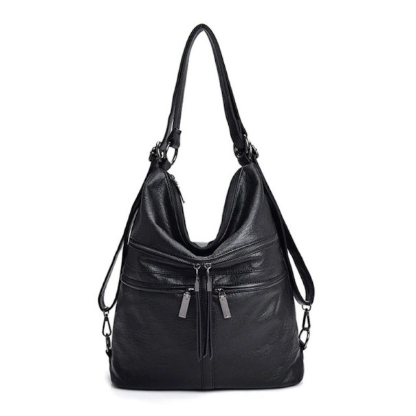 Damen-Lederhandtasche M1242 schwarz