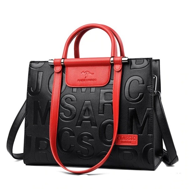 Damen-Lederhandtasche M1258 rot