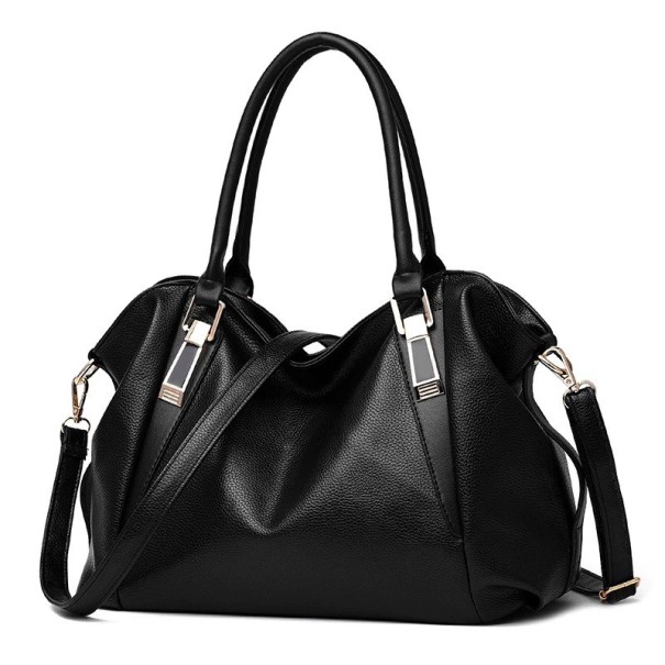 Damen-Lederhandtasche M1271 schwarz