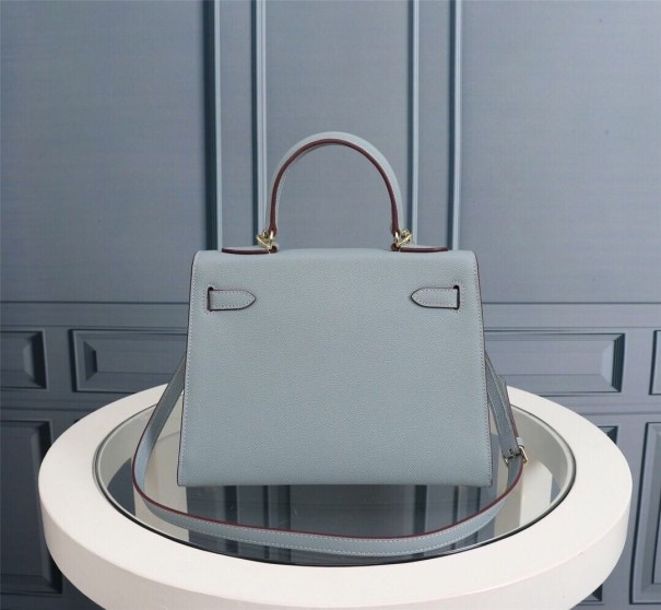 Damen-Lederhandtasche M1277 grau