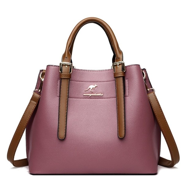 Damen-Lederhandtasche M1326 hellviolett