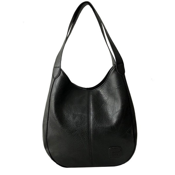 Damen-Lederhandtasche M1362 schwarz