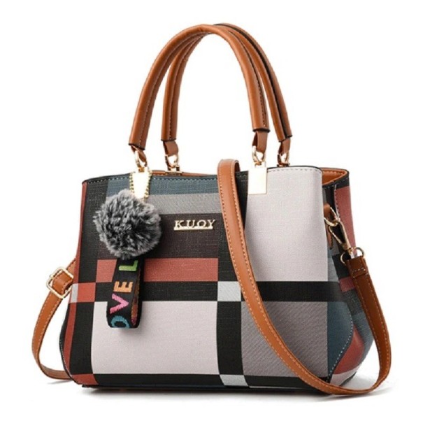 Damen-Lederhandtasche M1439 braun