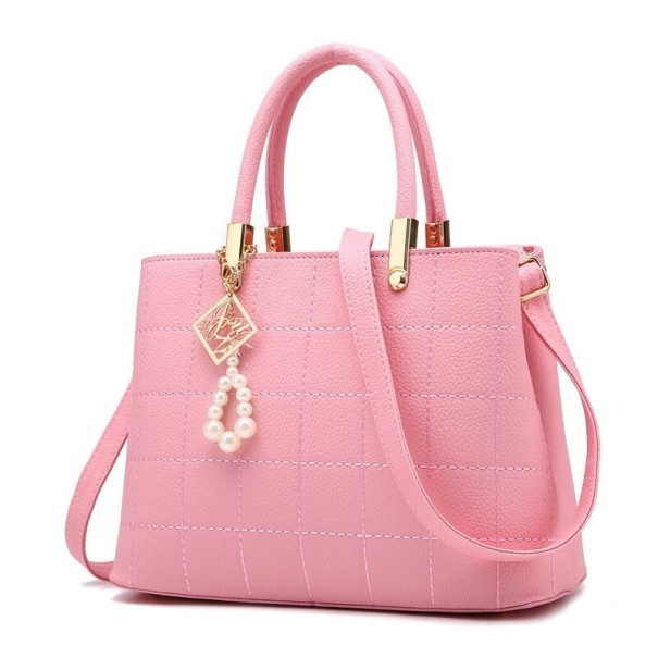 Damen-Lederhandtasche M1591 rosa
