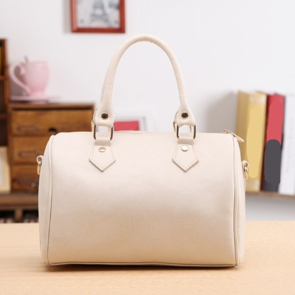 Damen-Lederhandtasche M1643 creme