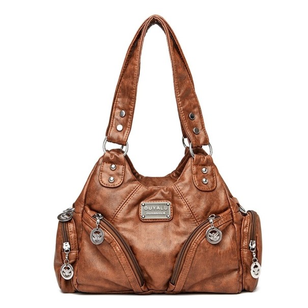 Damen-Lederhandtasche M1749 braun