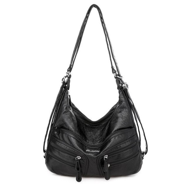 Damen-Lederhandtasche M784 schwarz 2